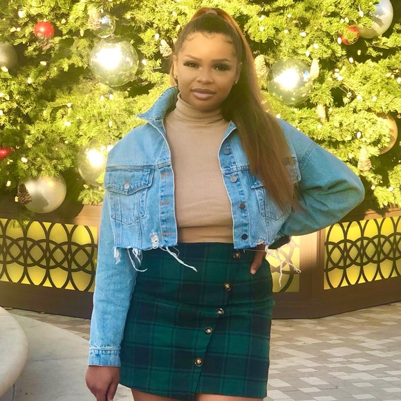 Green plaid skirt - Picture 1 of 1